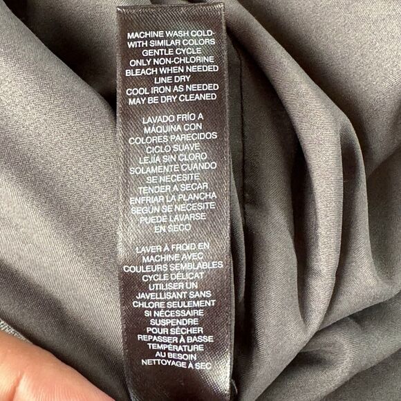 White House Black Market Gray Lined Skirt Size 12 - Picture 9 of 12